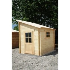 Abri Adossé 5,96m² PLUS En Bois Massif 28mm Gardy Shelter -Jardin Soldes abri adosse 596m plus en bois massif 28mm gardy shelter 5