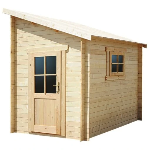 Abri Adossé 5,96m² PLUS En Bois Massif 28mm Gardy Shelter -Jardin Soldes abri adosse 596m plus en bois massif 28mm gardy shelter