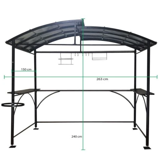 Abri Barbecue Autoportant 3,94m² Double Toit En Acier Galvanisé HABRITA -Jardin Soldes abri barbecue autoportant 394m double toit en acier galvanise habrita 1