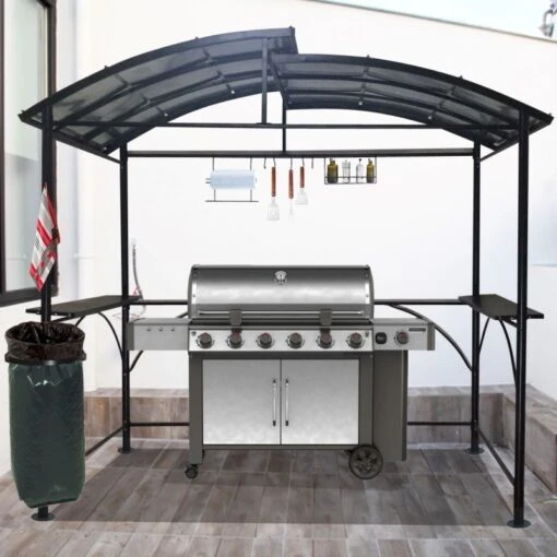 Abri Barbecue Autoportant 3,94m² Double Toit En Acier Galvanisé HABRITA -Jardin Soldes abri barbecue autoportant 394m double toit en acier galvanise habrita