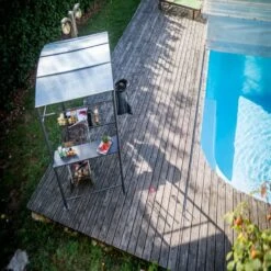 Abri Barbecue En Acier Epoxy Gris 3,37m² HABRITA -Jardin Soldes abri barbecue en acier epoxy gris 257m habrita 2