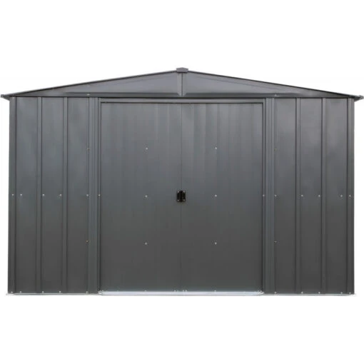 Abri De Jardin 10,7m² Toit Double Pente En Acier Galvanisé Anthracite Spacemaker -Jardin Soldes abri de jardin 107m toit double pente en acier galvanise anthracite spacemaker 1