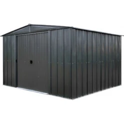 Abri De Jardin 10,7m² Toit Double Pente En Acier Galvanisé Anthracite Spacemaker -Jardin Soldes abri de jardin 107m toit double pente en acier galvanise anthracite spacemaker 4