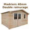 Abri De Jardin 12m² PLUS En Bois 40mm Brut Gardy Shelter -Jardin Soldes abri de jardin 12m en bois 40mm brut gardy shelter