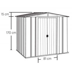 Abri De Jardin 2,5m² Toit Double Pente En Acier Galvanisé Anthracite Spacemaker -Jardin Soldes abri de jardin 25m toit double pente en acier galvanise anthracite spacemaker 4