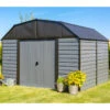 Abri De Jardin 7,8m² à Toit Mansardé En Acier Galvanisé Anthracite Spacemaker -Jardin Soldes abri de jardin 78m type hangar en acier galvanise anthracite spacemaker