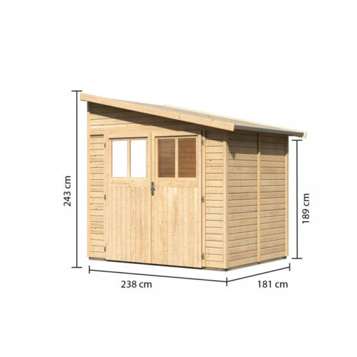 Abri De Jardin Adossé En Bois Certifié 4,18m² Bomlitz 2 - Karibu -Jardin Soldes abri de jardin adosse en bois certifie 418m bomlitz 2 karibu 2