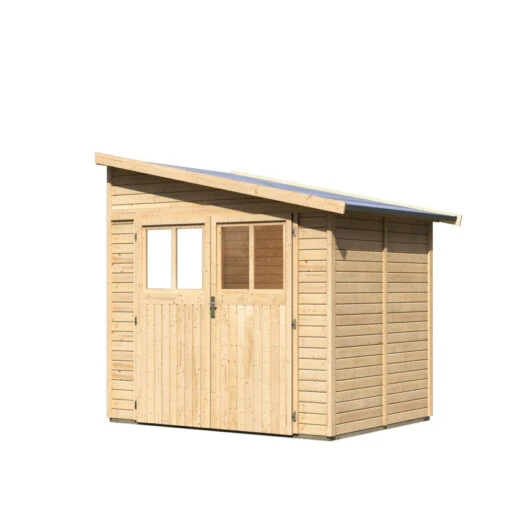 Abri De Jardin Adossé En Bois Certifié 4,18m² Bomlitz 2 - Karibu -Jardin Soldes abri de jardin adosse en bois certifie 418m bomlitz 2 karibu 3