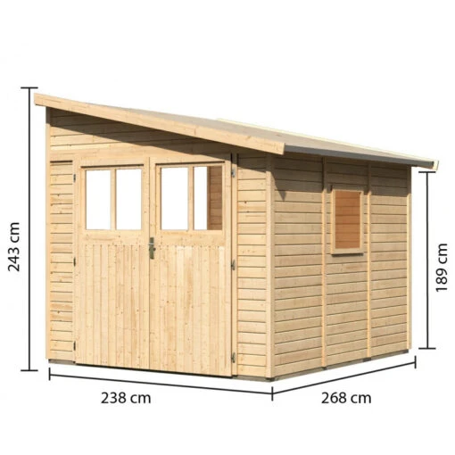 Abri De Jardin Adossé En Bois Certifié 6,23m² Bomlitz 3 - Karibu -Jardin Soldes abri de jardin adosse en bois certifie 623m bomlitz 3 karibu 2