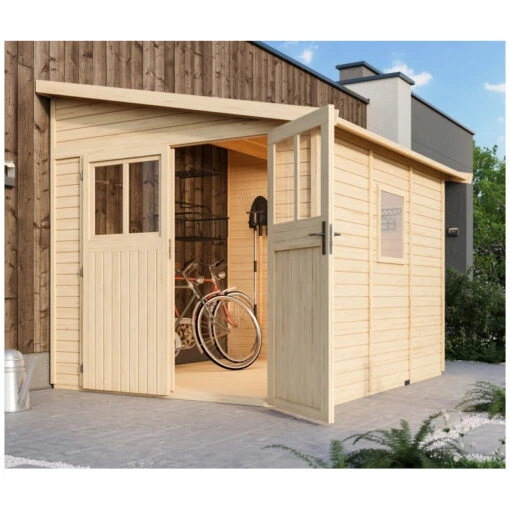 Abri De Jardin Adossé En Bois Certifié 6,23m² Bomlitz 3 - Karibu -Jardin Soldes abri de jardin adosse en bois certifie 623m bomlitz 3 karibu