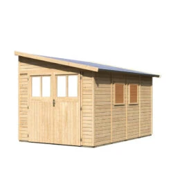 Abri De Jardin Adossé En Bois Certifié 8,27m² Bomlitz 4 - Karibu -Jardin Soldes abri de jardin adosse en bois certifie 827m bomlitz 4 karibu 3