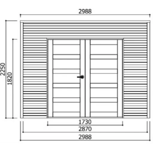 Abri De Jardin Bari 8,69m² En Bois Traité Autoclave 19mm Avec Double Porte - SOLID -Jardin Soldes abri de jardin bari 869m en bois traite autoclave 19mm avec double porte solid 1