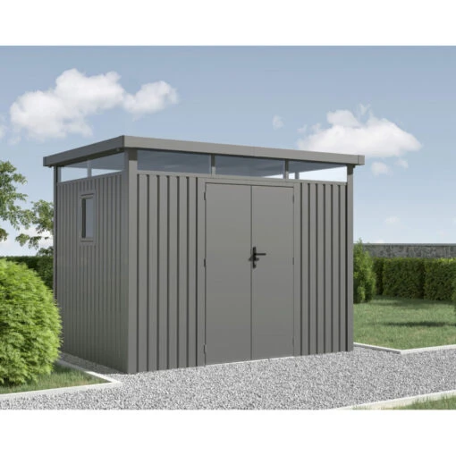 Abri De Jardin En Acier Galvanisé Kosto 6,76m² + Kit D'ancrage - X-Métal -Jardin Soldes abri de jardin en acier galvanise kosto 676m kit d ancrage x metal