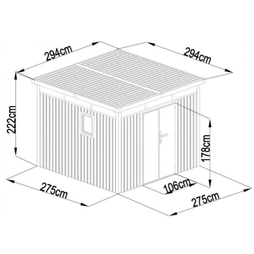 Abri De Jardin En Acier Galvanisé Kosto 8,64m² + Kit D'ancrage - X-Métal -Jardin Soldes abri de jardin en acier galvanise kosto 864m kit d ancrage x metal 5