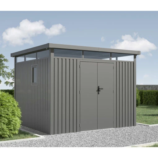 Abri De Jardin En Acier Galvanisé Kosto 8,64m² + Kit D'ancrage - X-Métal -Jardin Soldes abri de jardin en acier galvanise kosto 864m kit d ancrage x metal