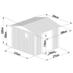 Abri De Jardin En Acier Galvanisé Roka 9m² - X-Métal -Jardin Soldes abri de jardin en acier galvanise roka 9m x metal 5