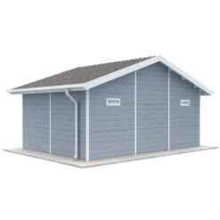 Abri De Jardin En Bois Composite 28mm Gris Clair 19,22m² PREMIUM - Woodlife Garden -Jardin Soldes abri de jardin en bois composite 28mm gris clair 1922m premium woodlife garden 4