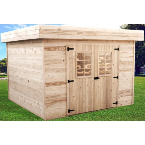 Abri De Jardin En Bois Massif 14,75m² Monopente – Madriers 28mm – Toiture En Bac Acier – Habrita -Jardin Soldes abri de jardin en bois massif 1475m monopente madriers 28mm toiture en bac acier habrita 1