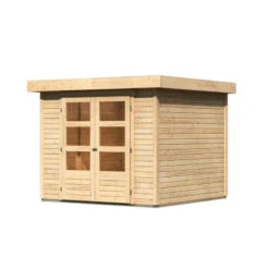 Abri De Jardin Askola 3,5 - 5,95m² En Bois Brut 19mm - Karibu -Jardin Soldes abri de jardin en bois massif 595m askola 35 woodfeeling 2