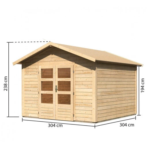 Abri De Jardin En Bois Massif 9,24m² Talkau 8 – Karibu -Jardin Soldes abri de jardin en bois massif 924m talkau 8 woodfeeling 2