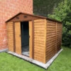 Abri De Jardin En Métal Aspect Bois 6,62m² + Kit D'ancrage - X-METAL -Jardin Soldes abri de jardin en metal aspect bois 662m kit d ancrage x metal