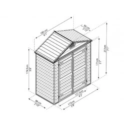 Abri De Jardin En Polycarbonate 1,55m² Skylight Amber - Palram - Canopia -Jardin Soldes abri de jardin en polycarbonate 155m skylight amber palram 2