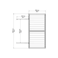 Abri De Jardin En Polycarbonate 1,55m² Skylight Amber - Palram - Canopia -Jardin Soldes abri de jardin en polycarbonate 155m skylight amber palram 3