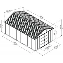 Abri De Jardin En Polycarbonate 17,2m² Avec Plancher YUKON - Palram - Canopia -Jardin Soldes abri de jardin en polycarbonate 172m avec plancher yukon palram 2