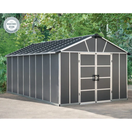 Abri De Jardin En Polycarbonate 17,2m² Avec Plancher YUKON - Palram - Canopia -Jardin Soldes abri de jardin en polycarbonate 172m avec plancher yukon palram 3