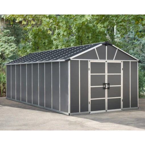 Abri De Jardin En Polycarbonate 21,3m² Avec Plancher YUKON - Palram - Canopia -Jardin Soldes abri de jardin en polycarbonate 213m avec plancher yukon palram