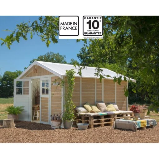 Abri De Jardin En PVC 11,2m² DECO Sherwood Grosfillex + Kit Ancrage Offert -Jardin Soldes abri de jardin en pvc 112m deco sherwood grosfillex kit ancrage offert