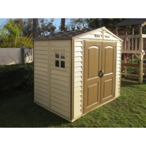 Abri De Jardin En PVC WoodStyle Premium 4,13m² Duramax -Jardin Soldes abri de jardin en pvc woodstyle premium 413m