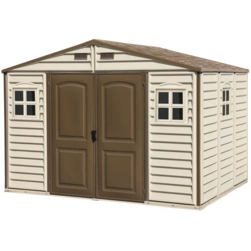 Abri De Jardin En PVC WoodStyle Premium 7,68m² Duramax -Jardin Soldes abri de jardin en pvc woodstyle premium 768m duramax 1