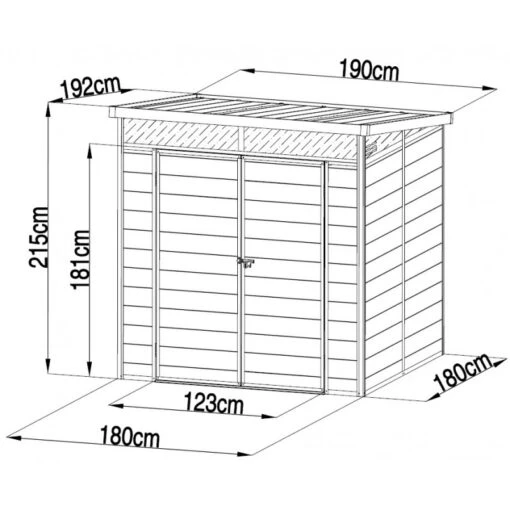 Abri De Jardin En Résine 3,24m² Beige Toit Monopente Skylight + Plancher - Jobu -Jardin Soldes abri de jardin en resine 324m beige toit monopente skylight plancher jobu 1