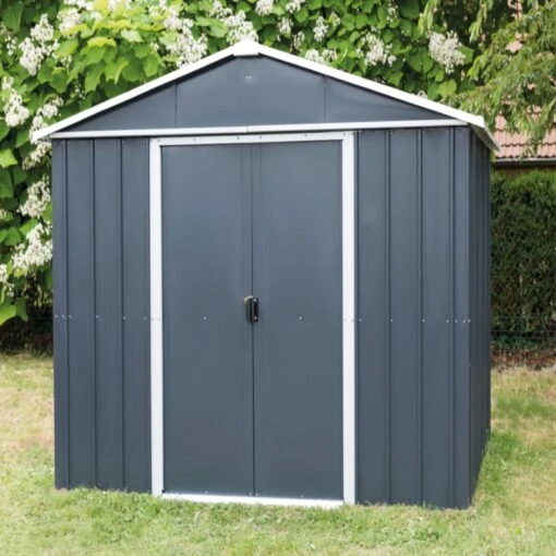 Abri De Jardin Métal Anthracite 12m² + Kit D'ancrage Inclus - YARDMASTER -Jardin Soldes abri de jardin metal anthracite 12m kit d ancrage inclus yardmaster 1