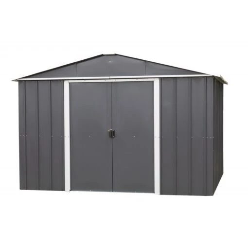 Abri De Jardin Métal Anthracite 12m² + Kit D'ancrage Inclus - YARDMASTER -Jardin Soldes abri de jardin metal anthracite 12m kit d ancrage inclus yardmaster