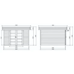 Abri De Jardin Odense 8,98m² En Bois Massif 28mm à Toit Plat - SOLID -Jardin Soldes abri de jardin odense 898m en bois massif 28mm a toit plat solid 2