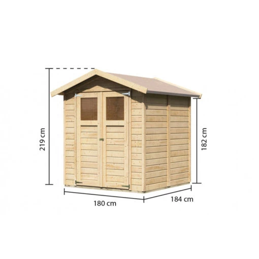 Abri De Jardin Dahme 3 De 3,31m² Panneaux Bois 14mm - Karibu -Jardin Soldes abri de jardin tobin 3 de 331m panneaux bois 14mm karibu 2