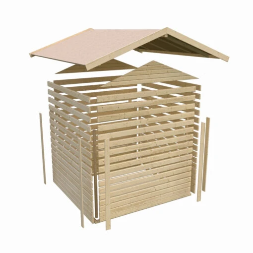 Abri De Jardin Dahme 3 De 3,31m² Panneaux Bois 14mm - Karibu -Jardin Soldes abri de jardin tobin 3 de 331m panneaux bois 14mm karibu 5