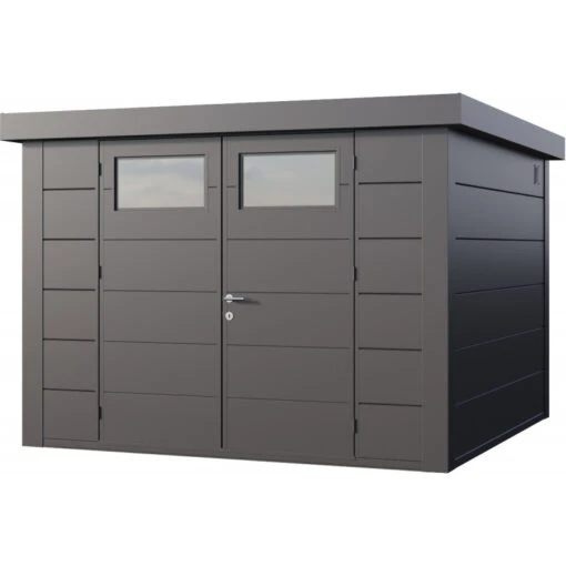 Abri En Acier Galvanisé Gris Anthracite 8,9m² Avec Double Porte Eleganto 3030 Telluria -Jardin Soldes abri en acier galvanise gris anthracite 89m avec double porte eleganto 3030 telluria