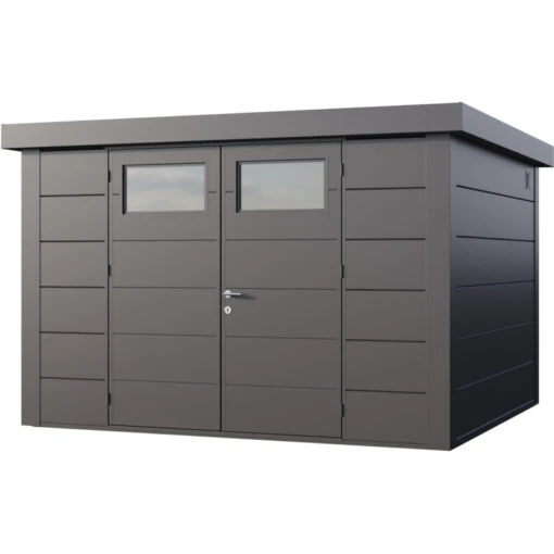 Abri En Acier Galvanisé Gris Anthracite 9,8m² Avec Double Porte Eleganto 3330 Telluria -Jardin Soldes abri en acier galvanise gris anthracite 98m avec double porte eleganto 3330 telluria