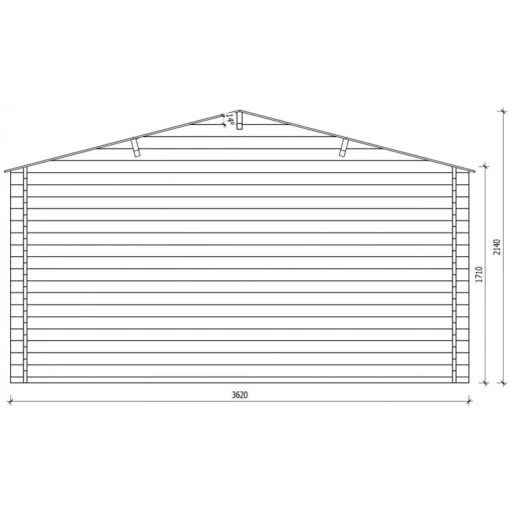 Abri En Bois Massif 13m² PRIMO 28mm Traité Teinté Marron Gardy Shelter -Jardin Soldes abri en bois massif 13m primo 28mm traite teinte marron gardy shelter 2