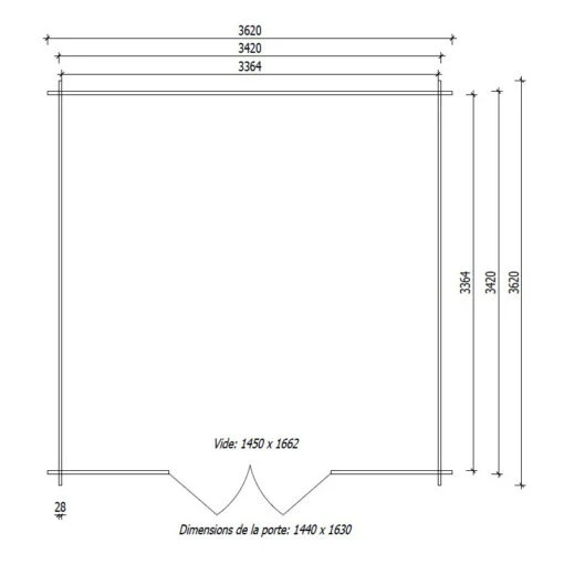 Abri En Bois Massif 13m² PRIMO 28mm Traité Teinté Marron Gardy Shelter -Jardin Soldes abri en bois massif 13m primo 28mm traite teinte marron gardy shelter 4