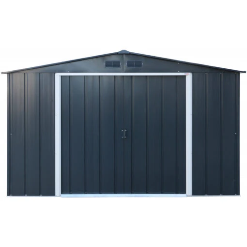 Abri En Métal Parois Hautes Anthracite Colussus 11,69m² DURAMAX + Kit Ancrage -Jardin Soldes abri en metal parois hautes anthracite colussus 1169m duramax kit ancrage 1