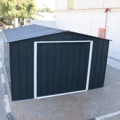 Abri En Métal Parois Hautes Anthracite Colussus 11,69m² DURAMAX + Kit Ancrage -Jardin Soldes abri en metal parois hautes anthracite colussus 1169m duramax kit ancrage 3