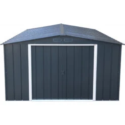 Abri En Métal Parois Hautes Anthracite Colussus 11,69m² DURAMAX + Kit Ancrage -Jardin Soldes abri en metal parois hautes anthracite colussus 1169m duramax kit ancrage 5