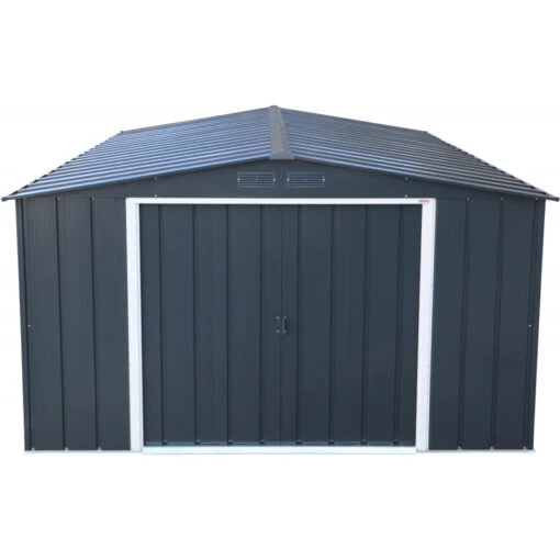 Abri En Métal Parois Hautes Anthracite Colussus 11,69m² DURAMAX + Kit Ancrage -Jardin Soldes abri en metal parois hautes anthracite colussus 1169m duramax kit ancrage 5