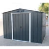 Abri En Métal Parois Hautes Anthracite Titan Premium 4,77m² DURAMAX + Kit Ancrage -Jardin Soldes abri en metal parois hautes anthracite titan premium 477m duramax kit ancrage