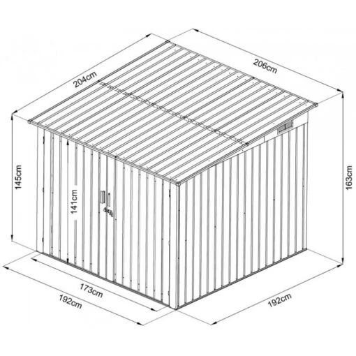 Abri Pour 4 Vélos En Métal Anthracite 4,2m² + Kit D'ancrage X-METAL -Jardin Soldes abri pour 4 velos en metal anthracite 42m kit d ancrage x metal 4