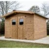 Abri Thermabri 12,31m² En Bois Thermo Traité Toiture En Acier HABRITA -Jardin Soldes abri thermabri 1197m en bois thermo traite toiture en acier habrita